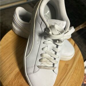 Puma Classic White Lace-Up Sneakers